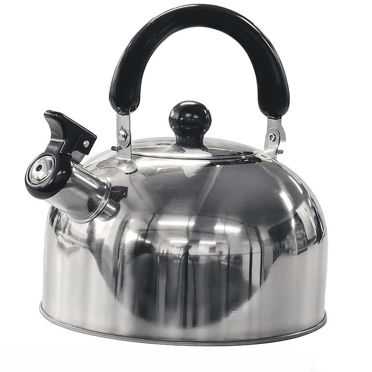 Green Haven 2L Camping Whistling Kettle with Folding Handle