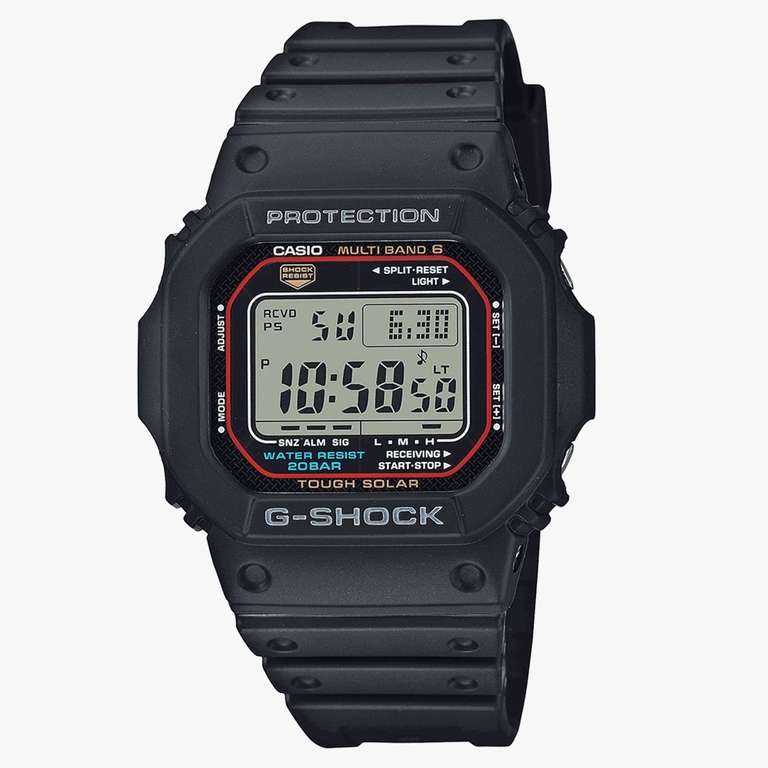 G-Shock GW-M5610U-1ER Tough Solar Classic Multifunction LCD Black Strap Watch - With code H.S.Johnson Jewellers