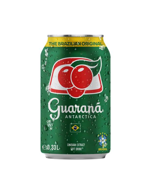 Guaraná Antarctica Original, Soft Drink, 330ml Cans, Pack of 24
