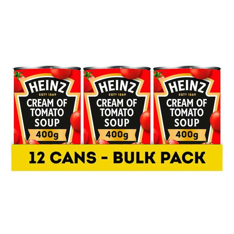 Heinz Classic Cream of Tomato Soup 12x400g (£11.36 With S&S)