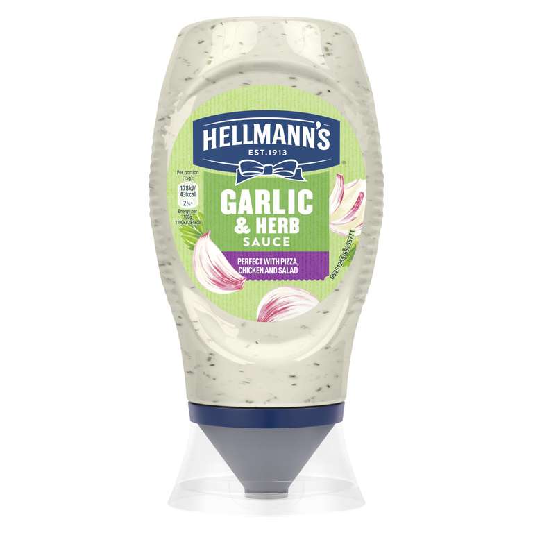 Hellmann's Garlic Sauce, Garlic Mayonnaise Sauce, 850ml