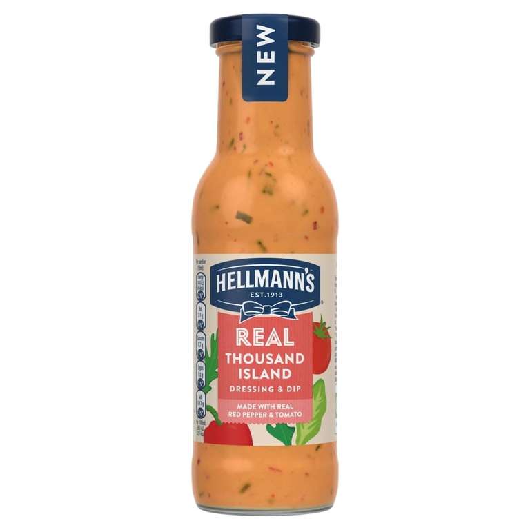 Hellmann's Real Thousand Island Salad Dressing & Dip 250 ml ( 4 pack ) - £3.55 w/ s&s + Get 4 for the price of 3