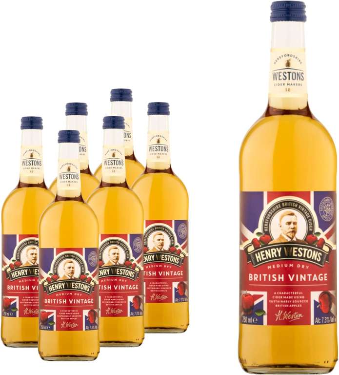 Henry Westons Medium Dry British Vintage Cider Bottle 750ml
