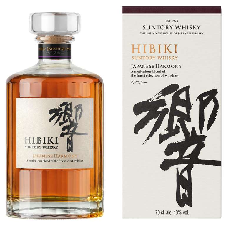 Hibiki Japanese Harmony Whisky - Elegant Blend - Floral & Honey Notes - 70 cl, 43% ABV