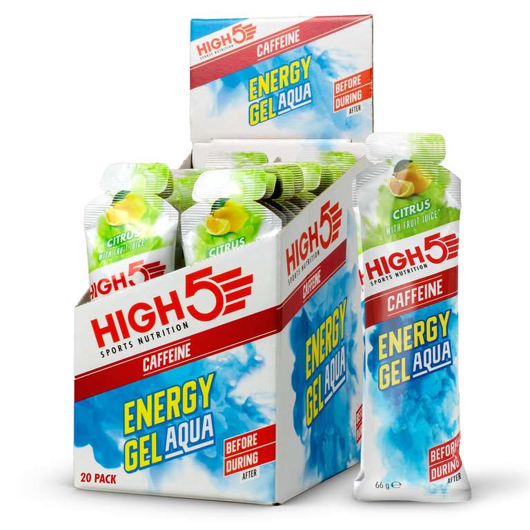HIGH5 Energy Gel Pack - Natural Fruit Juice & Caffeine-Free (Assorted Flavours, 8 x 40g)