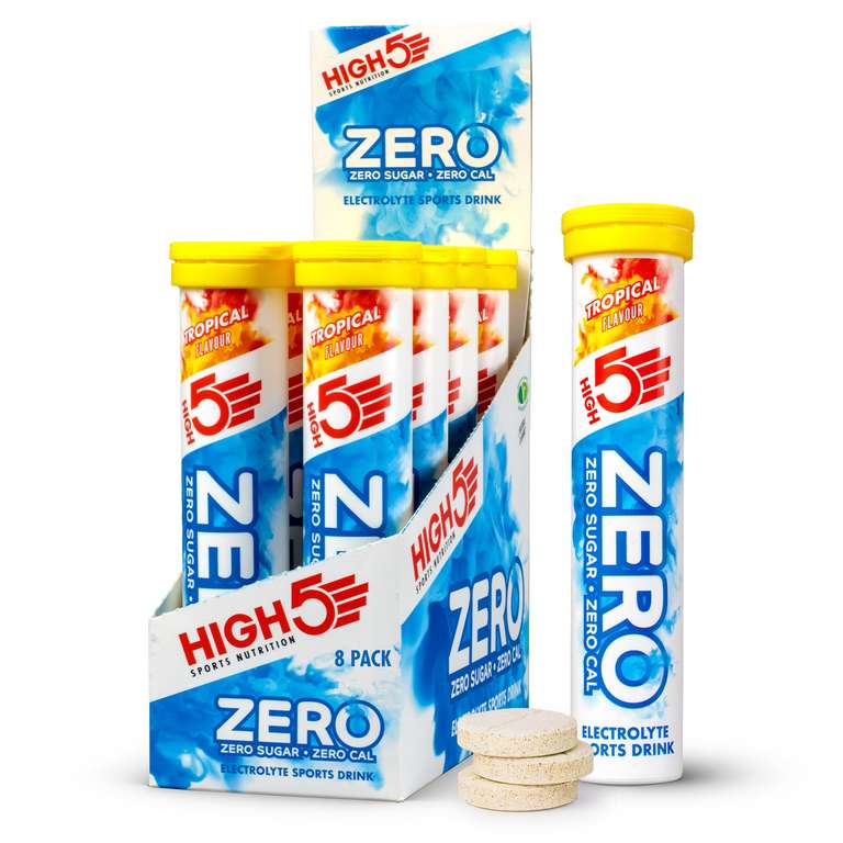 HIGH5 Zero Electrolyte Tablet - Tropical, 160 Tablets, Pack of 8