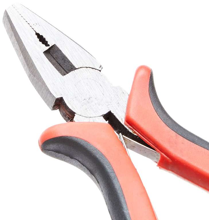 Hilka 26100700 Mini Combination Pliers with Soft Grip, Red
