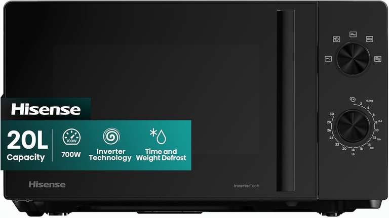 Hisense 700W 20L Inverter Microwave Oven H20MOBP1HIUK