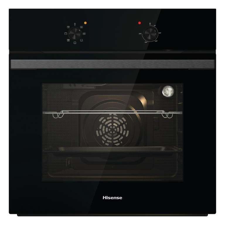Hisense BI62020ABGUK - Built-in 60L Electric Single Oven - Black - 530x595x595 mm
