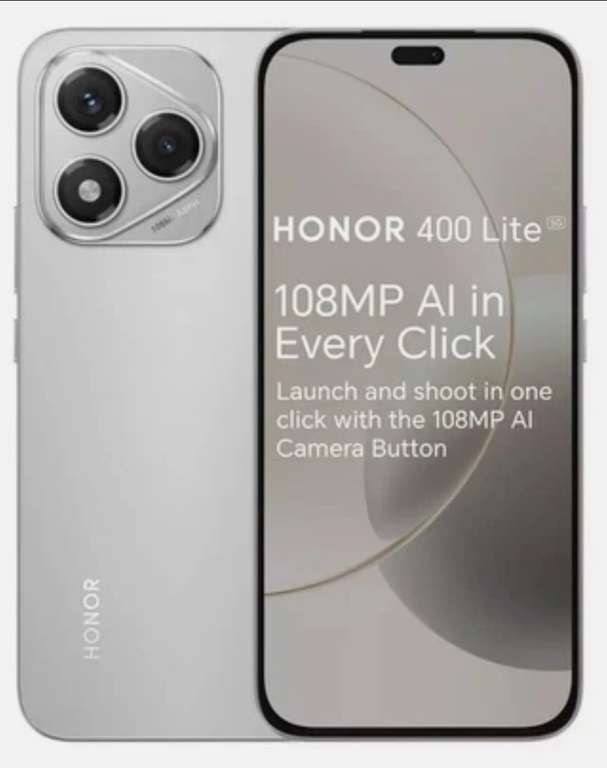 HONOR 400 Lite 5G Smartphone AI Mobile SIM Free 256GB Velvet Grey & Marrs Green Refurbished Excellent. Sold by Argos (UK mainland)