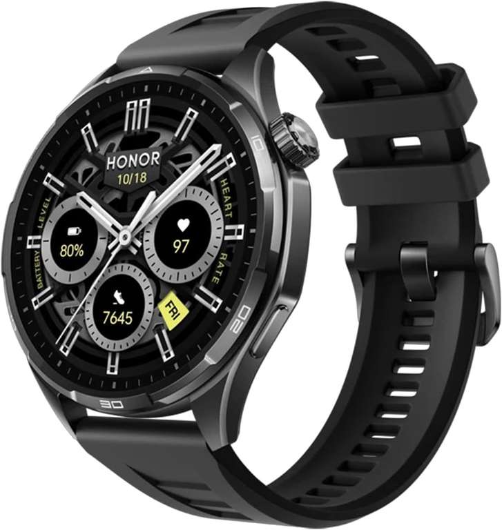 HONOR Watch 6 Smart Watch, 1.46" AMOLED 3000 nits Fitness Tracker, 35 Days (Black) / Brown Leather £135.15 - JENNIFER ELAINE MCCONACHIE FBA