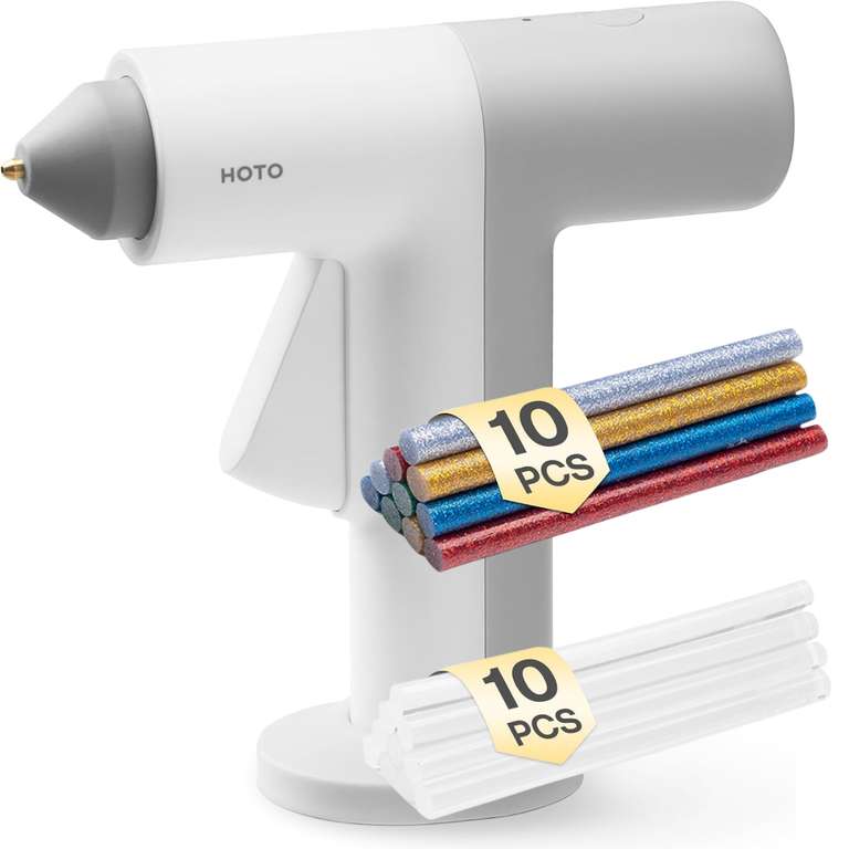 HOTO ( Xiaomi ecosystem) Cordless Hot Glue Gun with 30s Fast Heating, USB-C 2000mAh +20PCS Hot Glue Sticks - Prime Only @ HOTO Tools /FBA