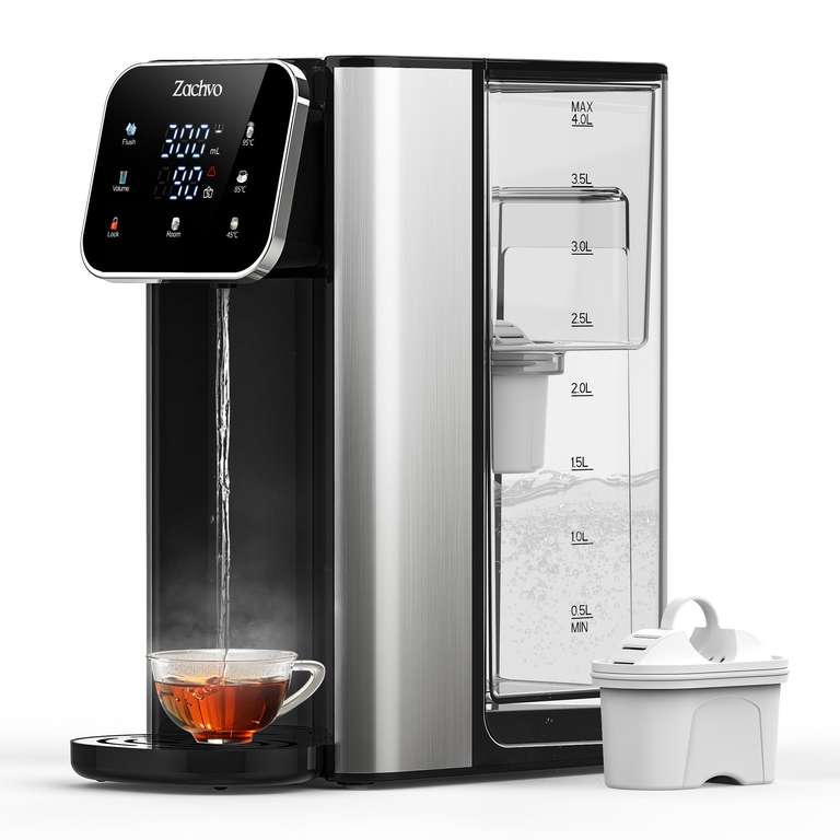 Hot Water Dispenser UR05 with Filter, 2200W Fast Heating, 4 Temperature Settings, 4L Removable Tank, 3 Water Volume Options