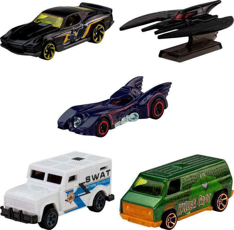 Hot Wheels 5-Pack of Ferrari 1:64 Scale Cars Officially Licensed Set of 5 Die-Cast Ferrari Vehicles for Play or Display, Collectible, JLN12