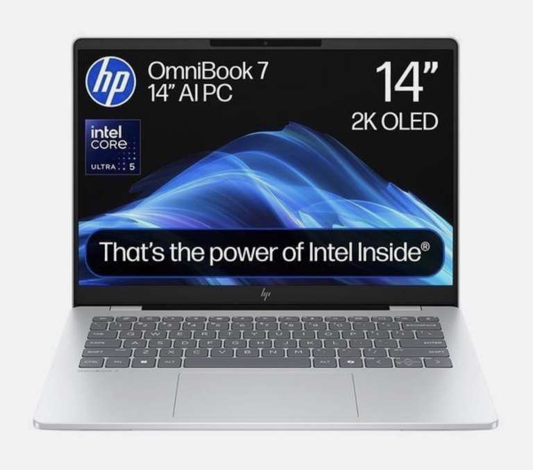 HP OmniBook 7 AI 14" OLED 2K Intel Core Ultra 5 225U 16GB/512GB - Refurb Very Good. Sold by Currys Clearance