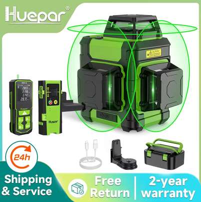 Huepar HM03CG Laser Level + S60G Laser Distance Meter + LR6RG Line Laser Meter Kit( Rangefinder ) w/code+cashback@Huepar Official Store