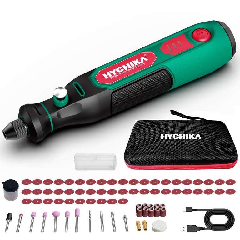 HYCHIKA Mini Cordless Rotary Tool Kit - 89PCS Accessories