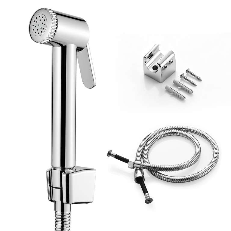 Ibergrif Handheld Bidet Sprayer for Toilet UK, Chrome