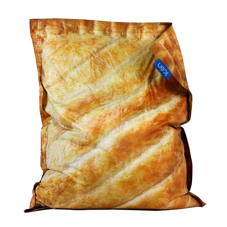 icon Greggs XL Steak Bake Bean Bag Floor Cushion, 180cm x 140cm - with Prime