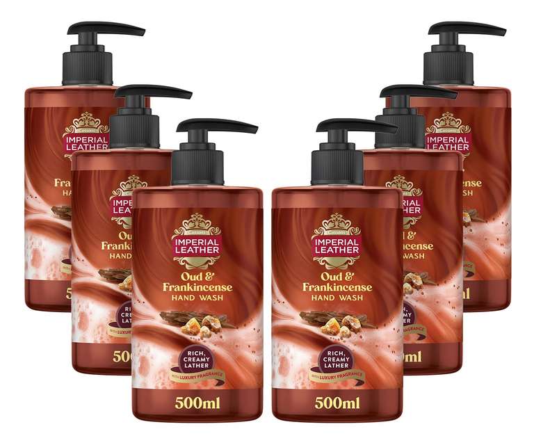 Imperial Leather Indulgent Hand Wash, Oud & Frankincense, Antibacterial, Signature Oil Blend, Gentle Skin Care, Bulk Buy