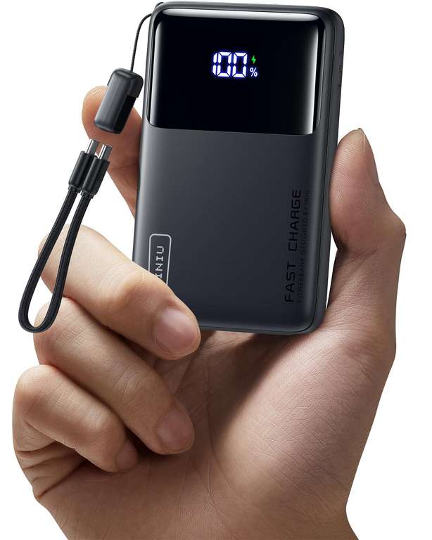 INIU 10000mAh 45W Fast Charging Power Bank - Discount at Checkout - Sold by SimpleLife LLC / FBA (£12.49 No-Rush)