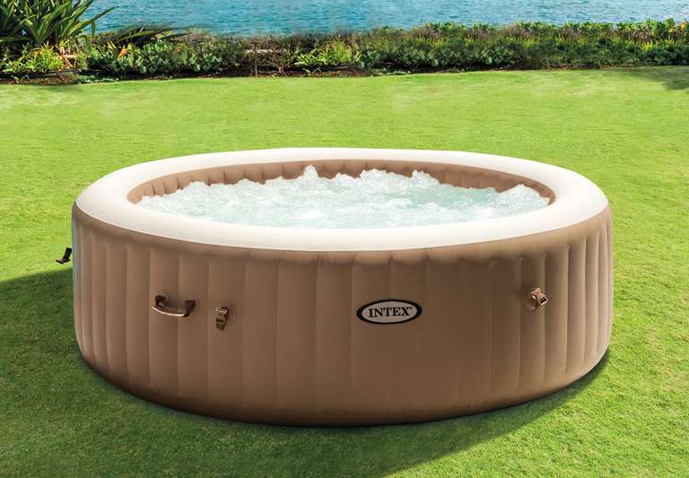 Intex PureSpa Bubble 8 Person Inflatable Hot Tub Spa - 170 Bubble Jets, 2200W Heater, Hard Water System - Discount at Checkout