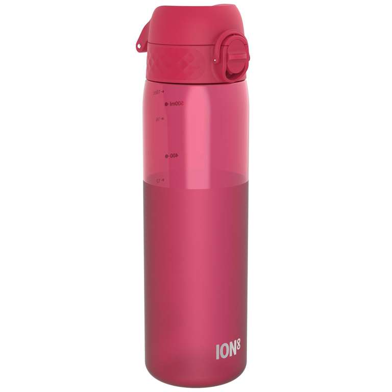 ION8 Water Bottle, 500 ml/18 oz, Leak Proof, Easy to Open, Secure Lock, Dishwasher Safe, BPA Free, Hygienic