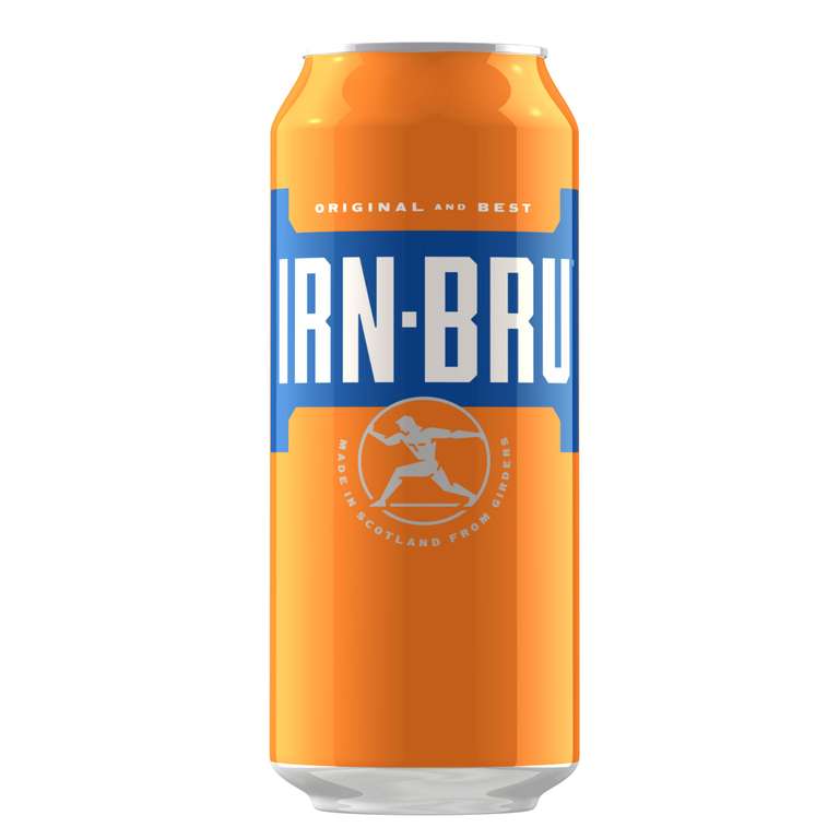 IRN-BRU Regular, 12 Pack Original Big Can Fizzy Drinks - 12 x 500ml Big Cans