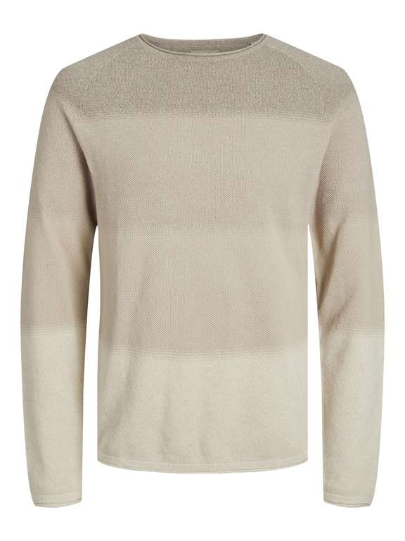JACK & JONES Mens Melange Sweater Long Sleeve Cotton - Small
