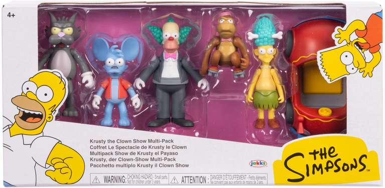 Jakks The Simpsons Krusty Cast Action Figures Multi-Pack 6.35cm Scale