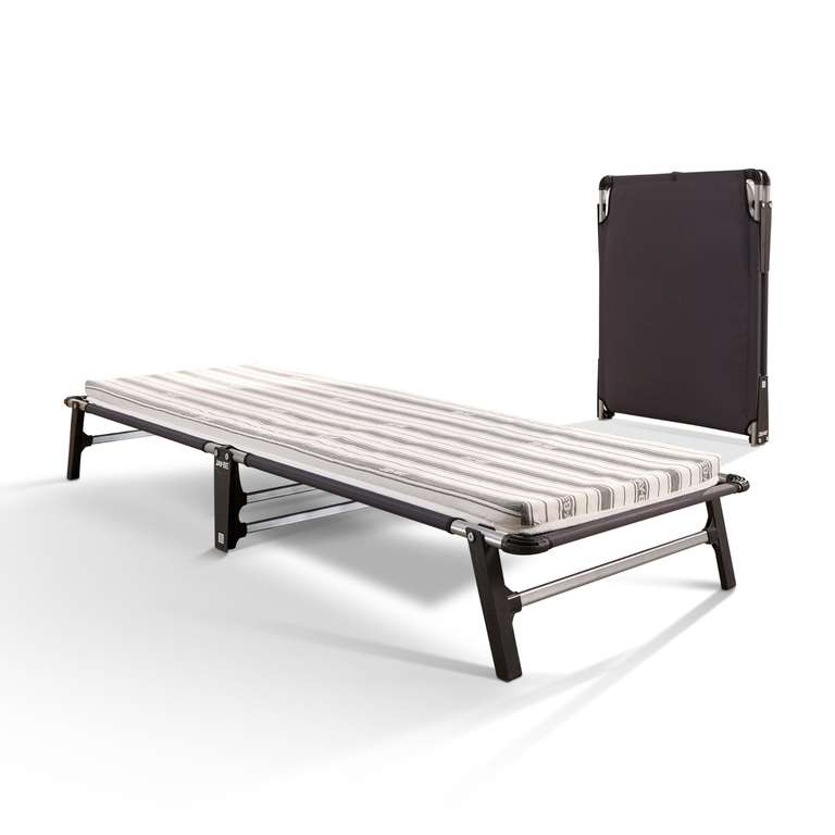 JAY-BE ME70 Mobile Folding Bed with Comfort Mattress, Single | Ultra-Slim for Storage, Lightwight, Anti-Tip Legs, Mattress included