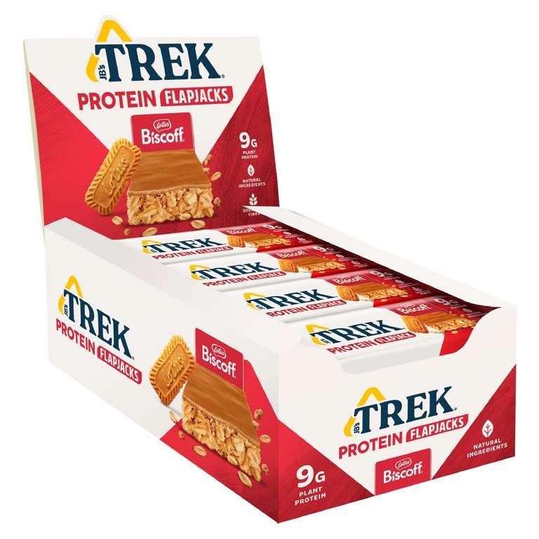 JB's TREK Protein Flapjack - Biscoff - 16 x 50g