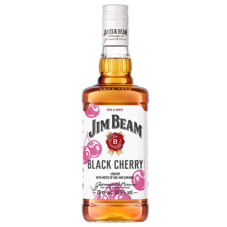Jim Beam Black Cherry Kentucky Bourbon Whiskey Liquer 70cl- 32.5% ABV