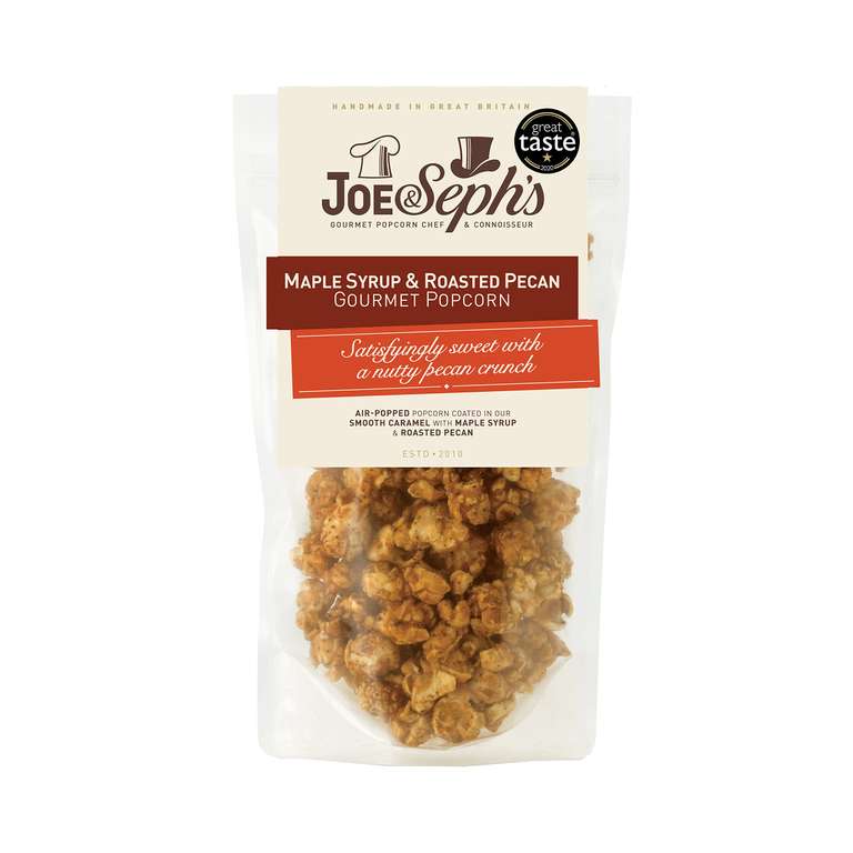 Joe & Seph's Maple Syrup & Roasted Pecan Gourmet Popcorn (1x80g) 3 for the price of 2 + subscribe and save.