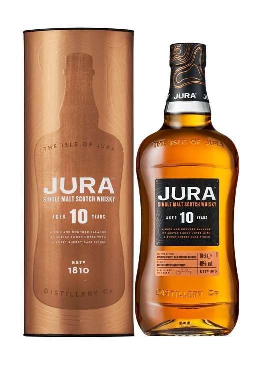 Jura 10 Year Old Single Malt Scotch Whisky 70cl 40%