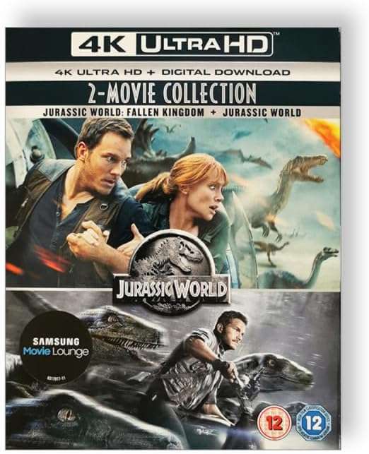 Jurassic World Fallen Kingdom & Jurassic World 4K UHD Blu-Ray - Sold by Evaentertainment
