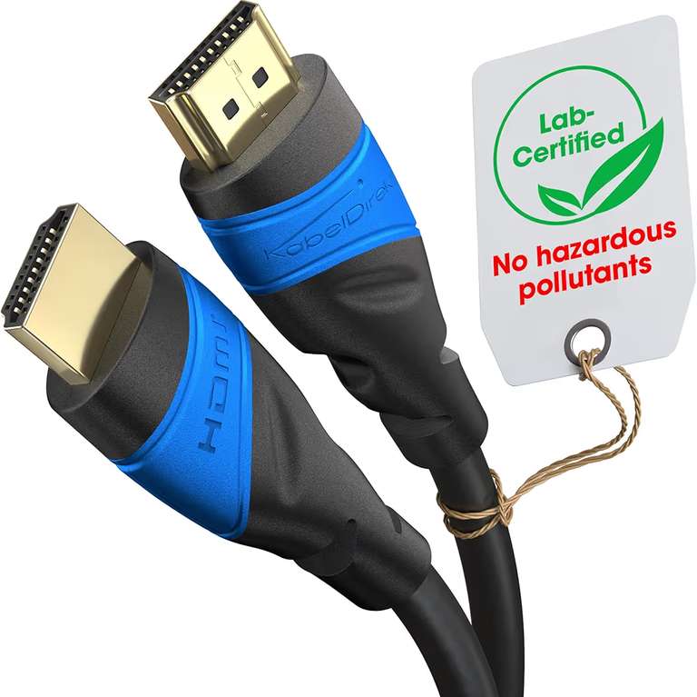 KabelDirekt – 8K / 4K HDMI Cable – 2m, German-Engineered HDMI Lead – Supports 10K/8K@60Hz/4K@120Hz – HDMI Sold by KabelDirekt Europe / FBA