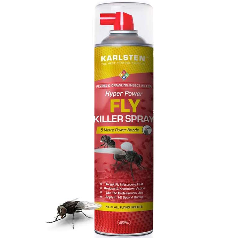 Karlsten Fly Killer Spray 600ml (Lightening Deal) Sold by E&G products Limited, FBA