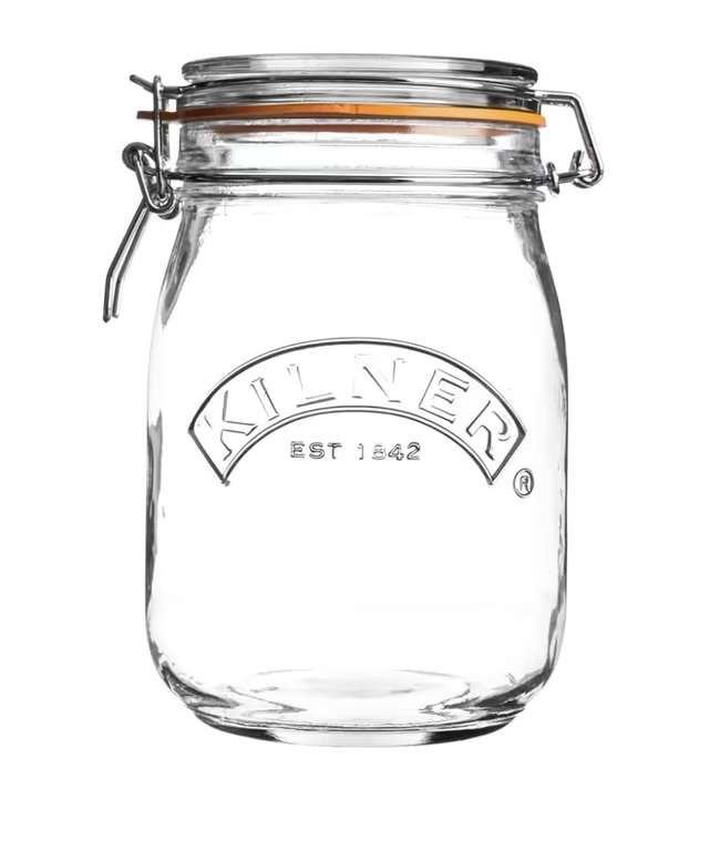 Kilner Clip Top Jar 2 Litre (2000ml) Airtight Glass Storage Jar
