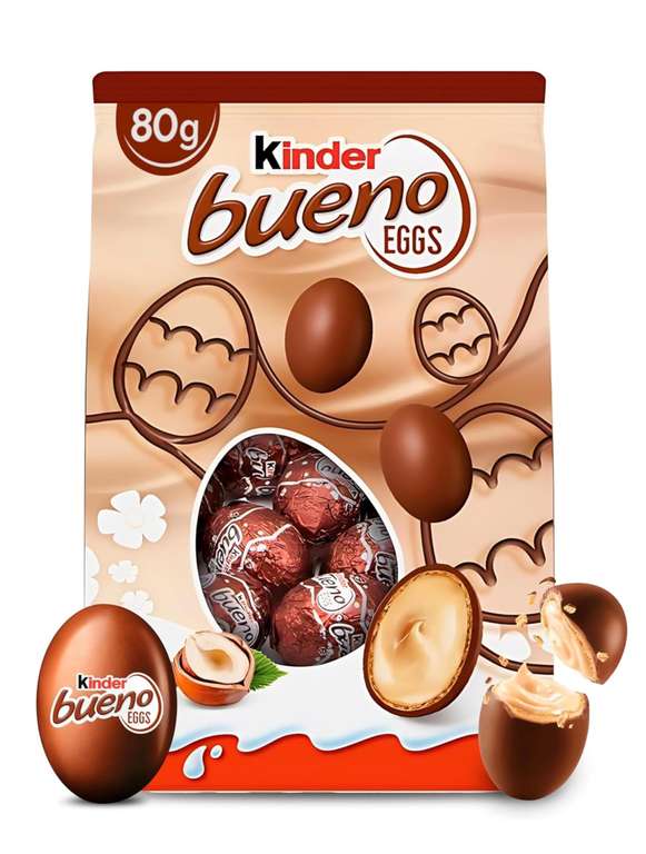 Kinder Bueno Eggs – Chocolate Eggs, 80 g - £1.90 / £1.70 S&S