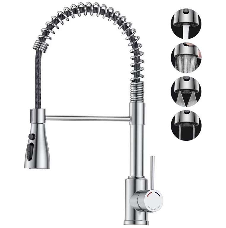 Kitchen Sink Mixer Tap with Pull Down Spray Head