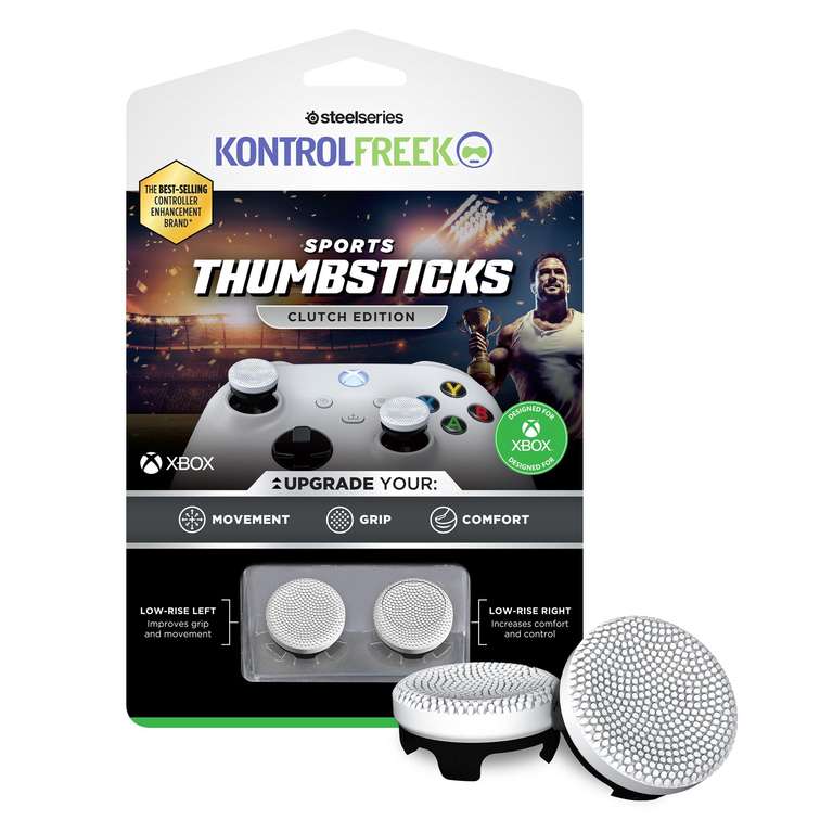KontrolFreek Clutch Xbox Thumb Grips | 2 Mid-Rise Domed Controller Grips for Xbox Series X|S & Xbox One
