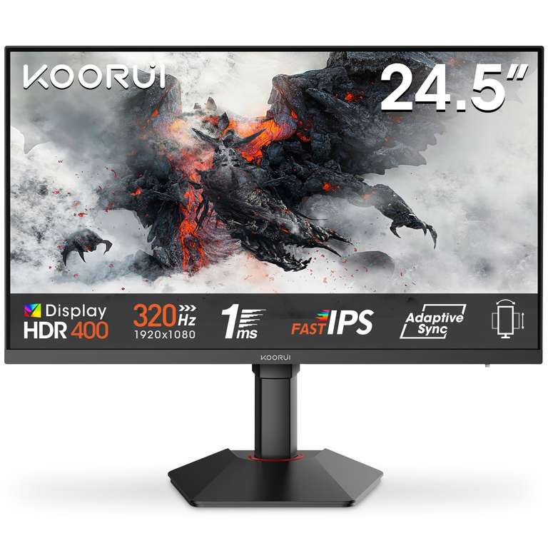 KOORUI G2511E 25 Inch Gaming Monitor 320Hz 1ms Full HD - Sold by STOCSUK