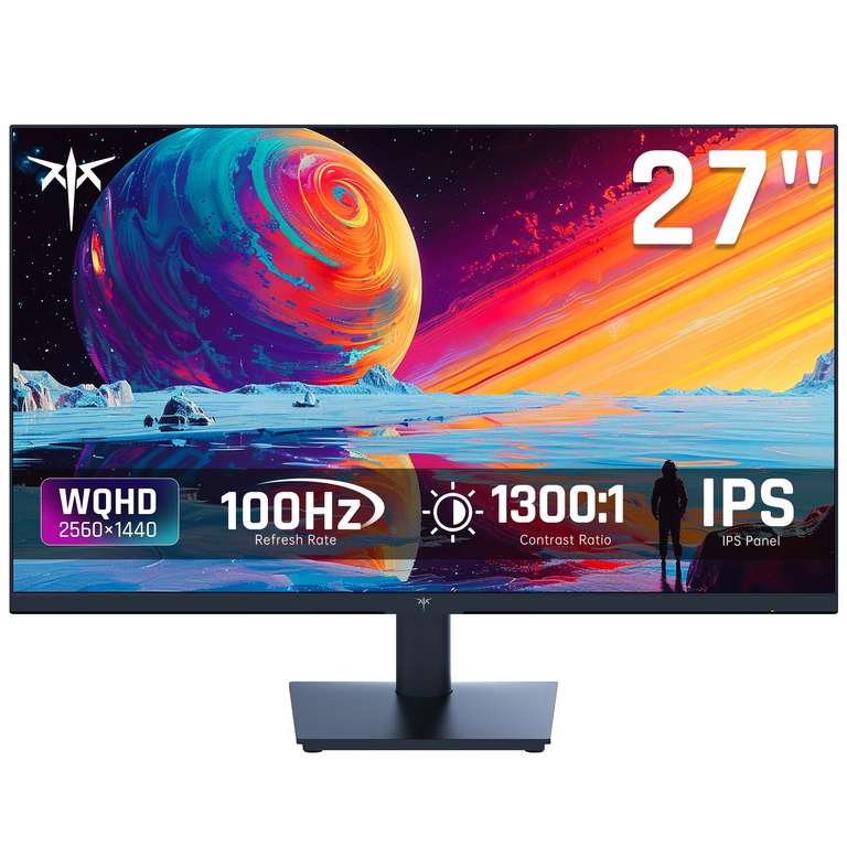 KTC 27 Inch Monitor 1440P, QHD 2K@100Hz IPS, Ultra Thin Bazels, Anti-Blue Light, HDR10 - Sold by Ktcmonitor-Official FBA