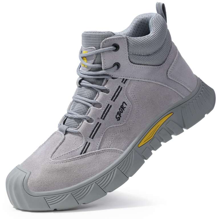 LAoutun Safety Boots Men Slip on Work Shoes CE Certified Steel Toe Cap Boot - Size 6.5 - Sold by LAoutun Store / FBA