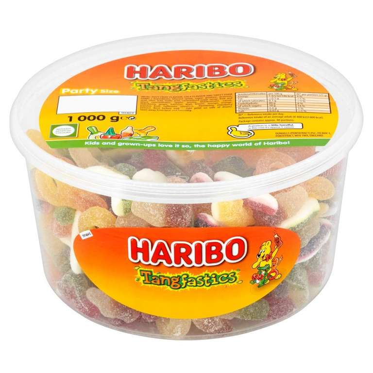 Large 1kg Haribo Tangfastics Party Tub