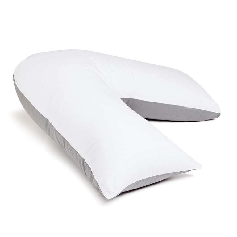 Large V Pillow with 2 Tone Pillowcase Extra Filled Cushioning Support for Head, Neck & Back – Non Allergenic sold by CnA Stores LTD FBA
