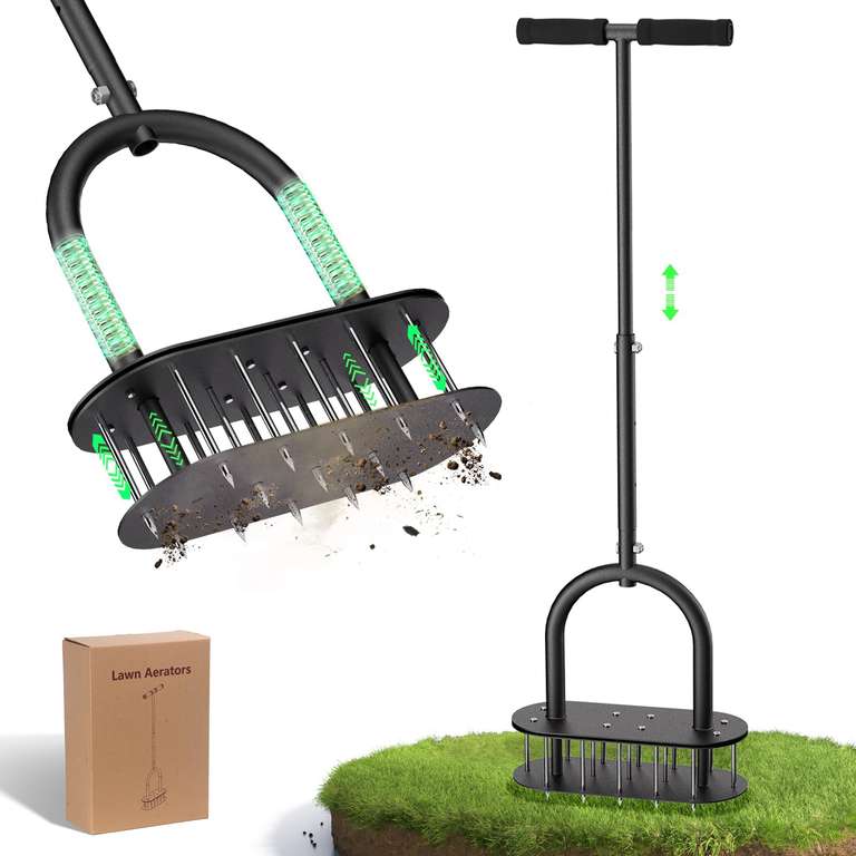 Lawn Aerator Automatic Dirt and Leaf Clean Design,Pre-Assembled - Sold by Seasky EU / FBA