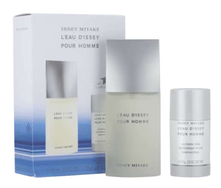 L'Eau d'Issey Gift Set Pour Homme 75ml EDT Spray & Deodorant Stick 75g
