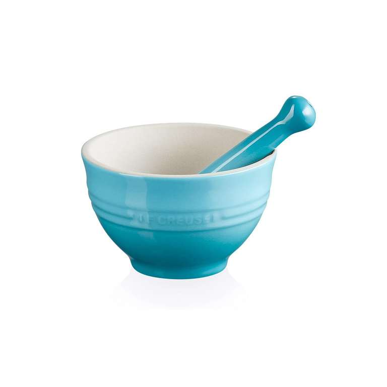 Le Creuset Mortar and Pestle, Stoneware, 11.5 cm, 360 g, 300 ml, Caribbean With Voucher (Selected Accounts) Sold By Le Creuset store
